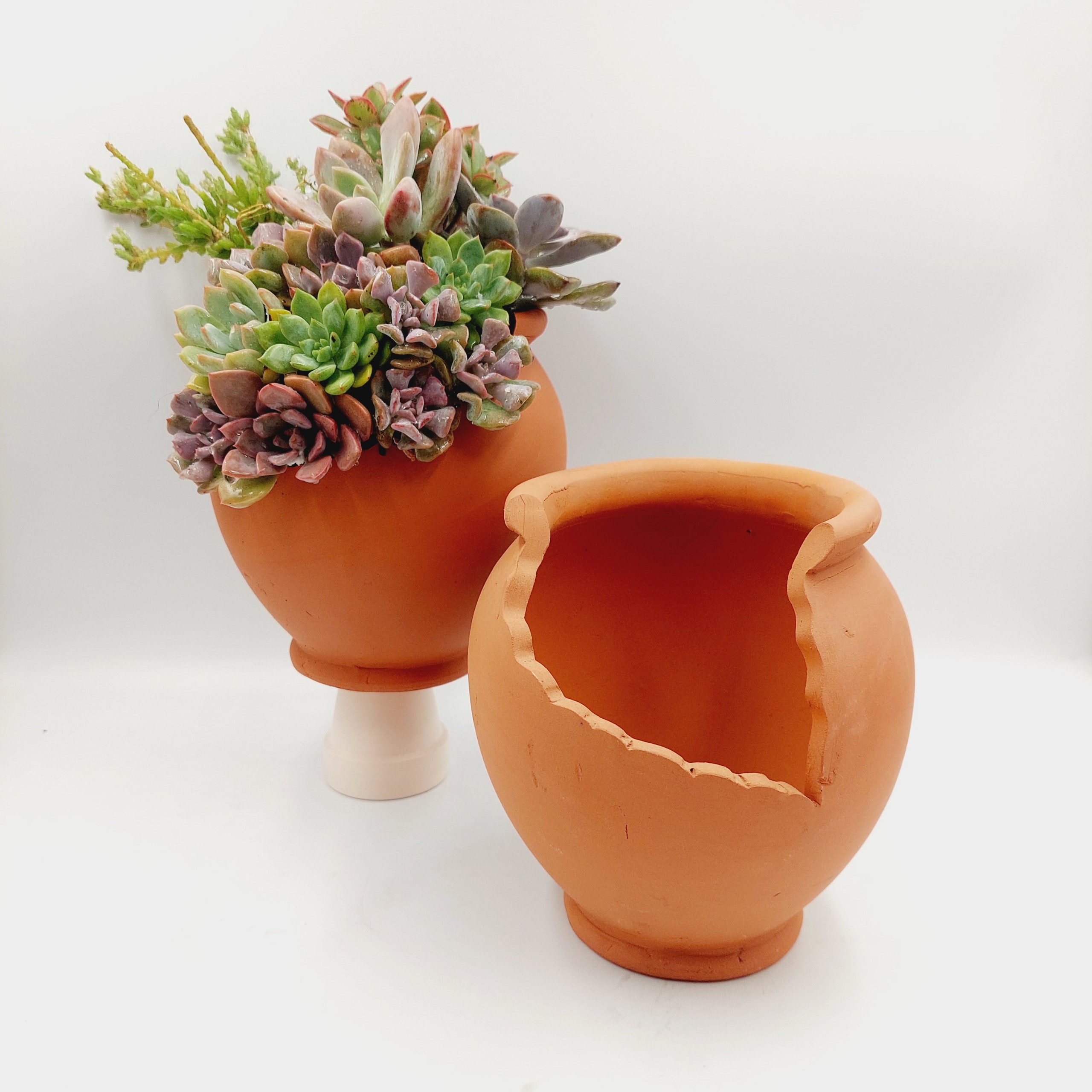 Chậu đất nung, chậu sen đá - Chum 1014, miệng chậu 10cm, chiều cao 14cm