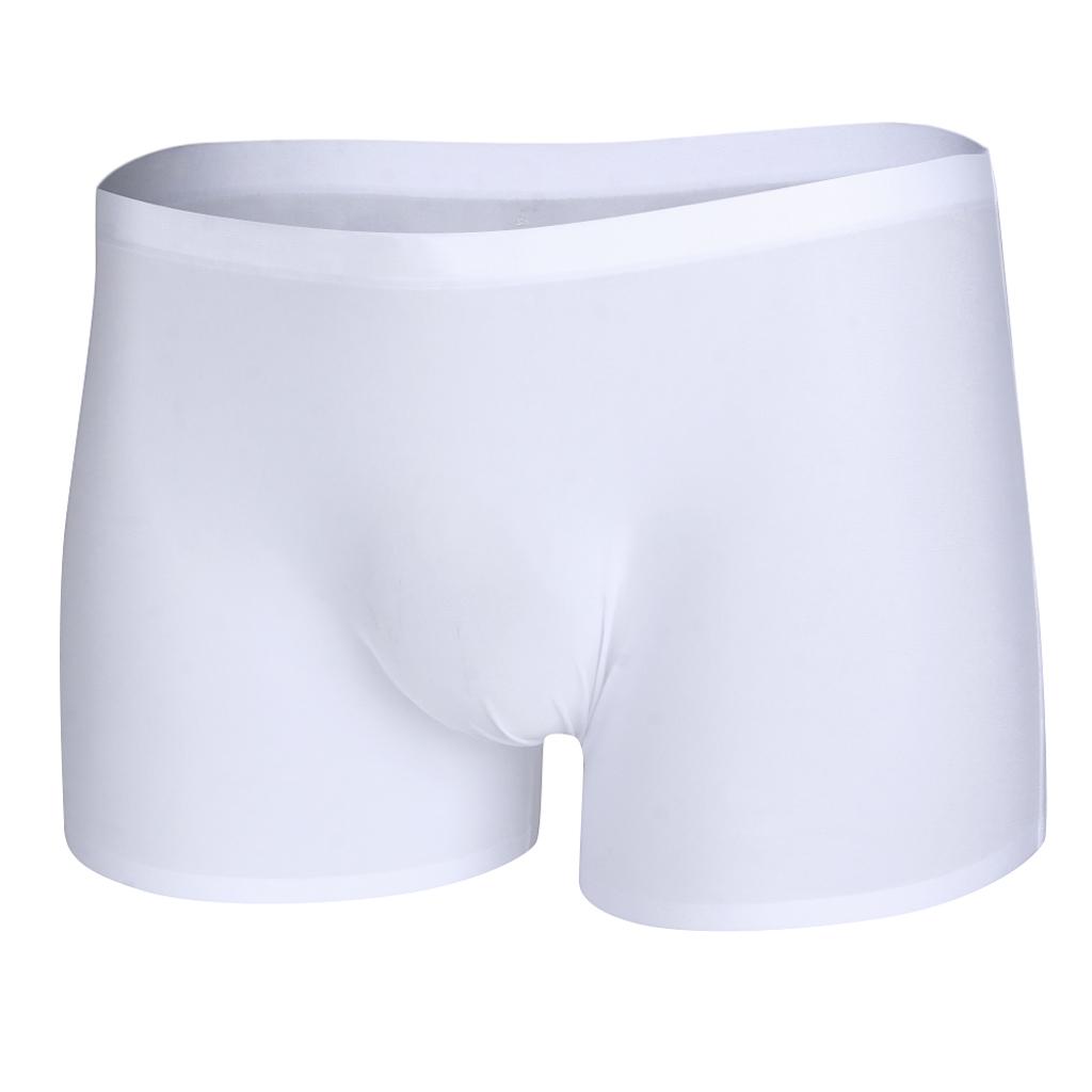 Men's Silky Soft Solid Boxers Trunks Pants Briefs Shorts Underwear M L XL XXL