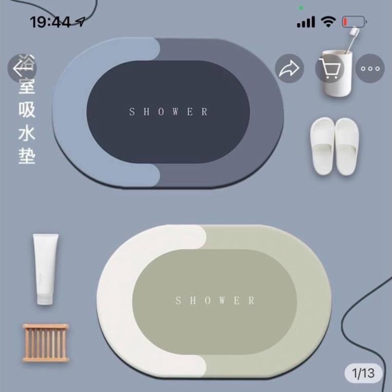 Thảm Lót Sàn Nhà Tắm Siêu Thấm HOME Chống Trượt Nhanh Khô