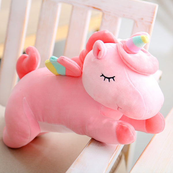 Gấu bông ngựa một sừng unicorn nằm (50 cm) gb45