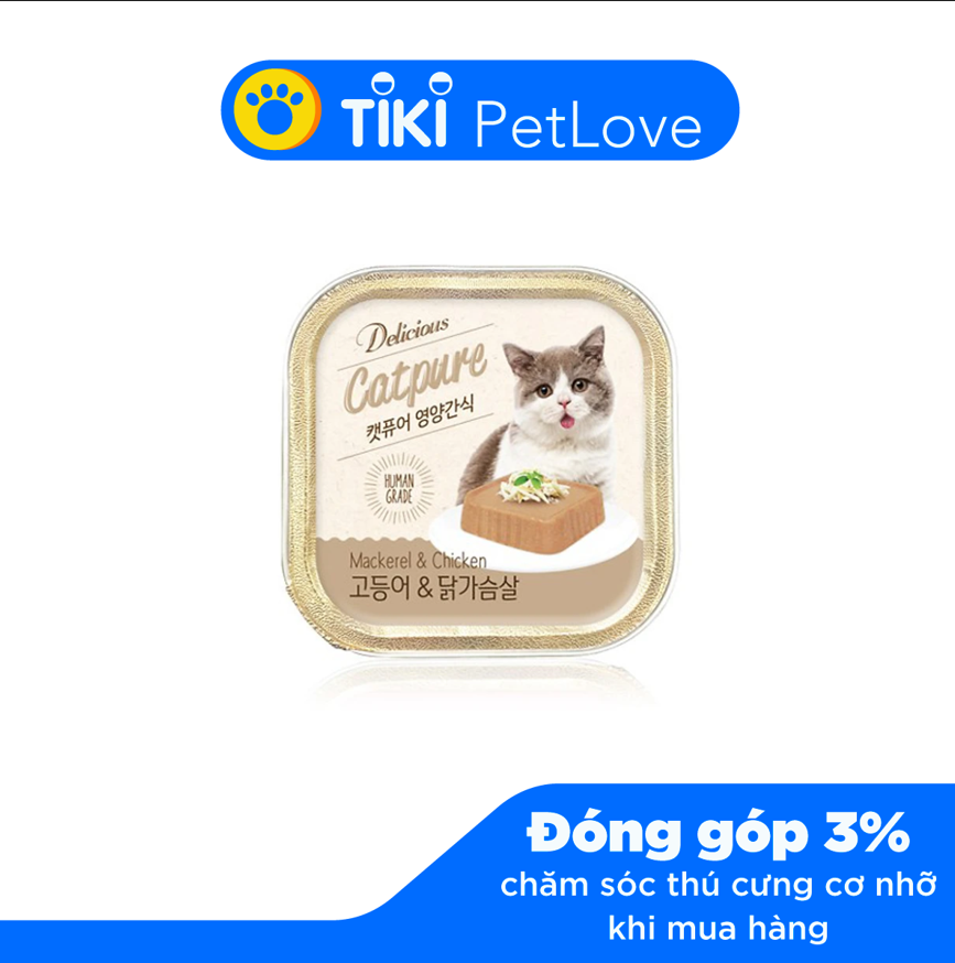 Pate dành mèo kén ăn nhất - Pate mèo Catpure từ hàn quốc 100g