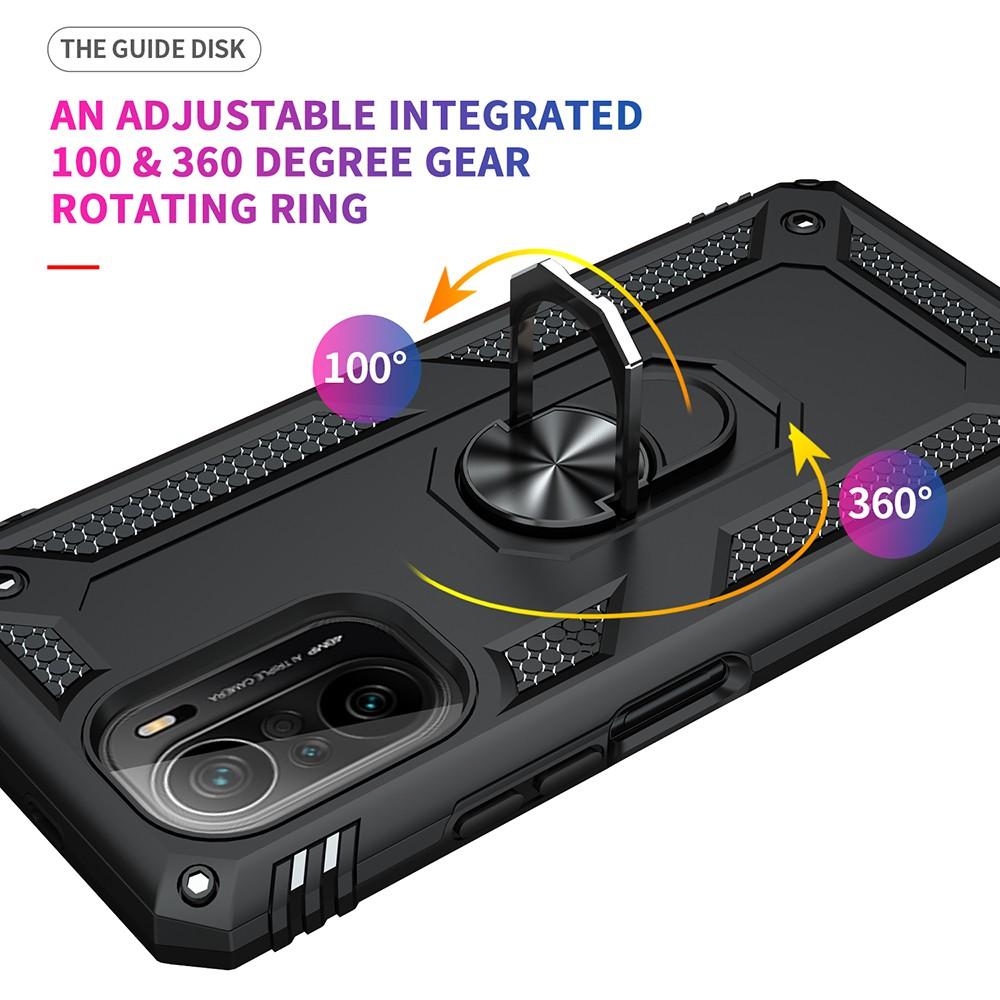 Ốp lưng cho Xiaomi Redmi K40 Pro Mi 11i Poco F3 chống sốc 2 lớp kèm nhẫn iring làm giá đỡ