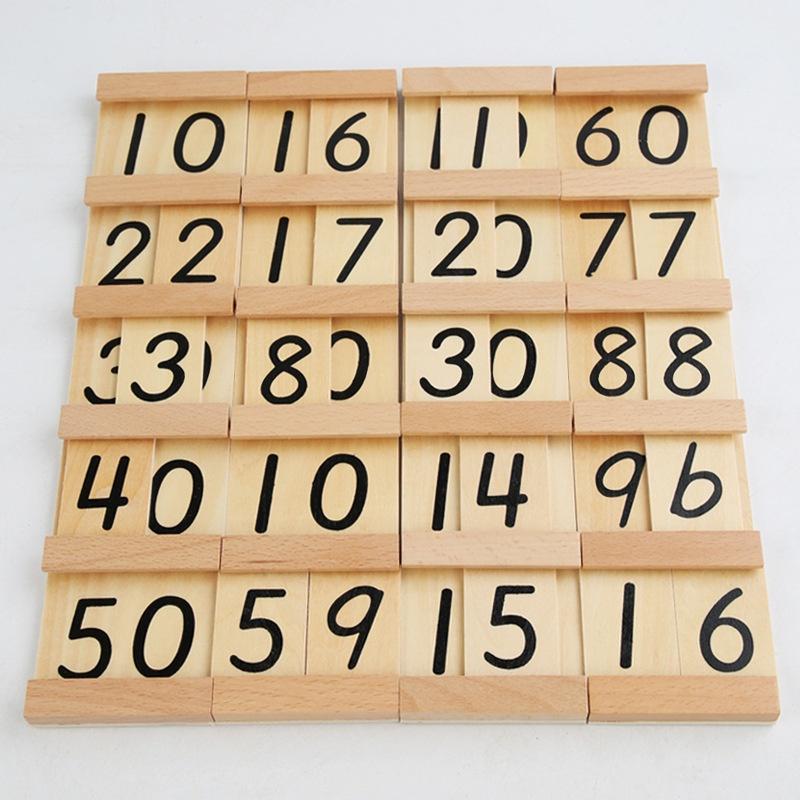 Đồ chơi gỗ-Toán học- Giáo cụ Montessori- 4 Bảng hàng chục size nhỏ