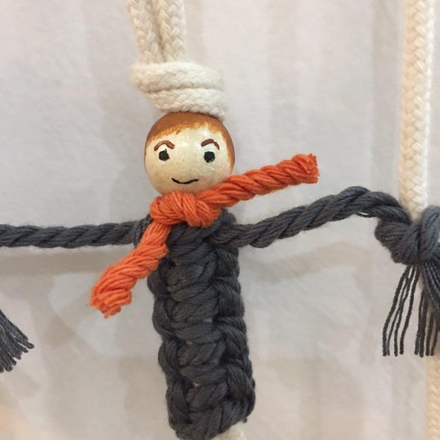 Bộ treo tường búp bê xinh xắn chất liệu Macrame