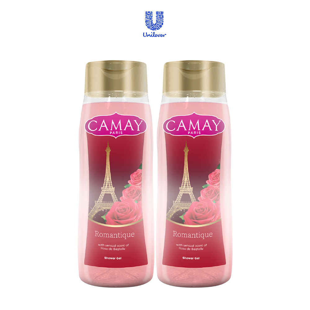 Combo 2 chai Gel tắm hương hoa hồng Camay Paris 500ml