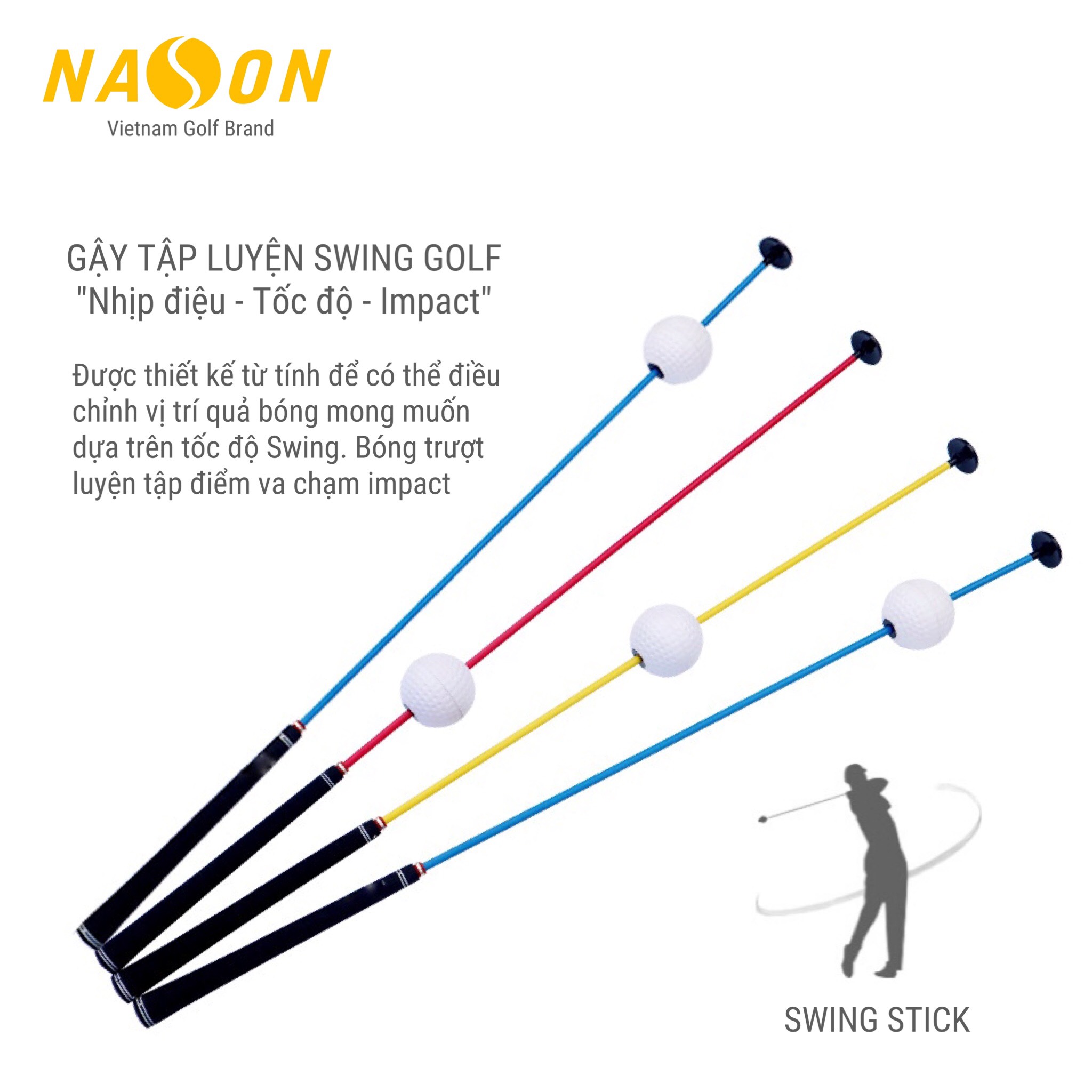 GẬY TẬP LUYỆN SWING GOLF (Nhịp điệu - Tốc độ - Impact) | NASON