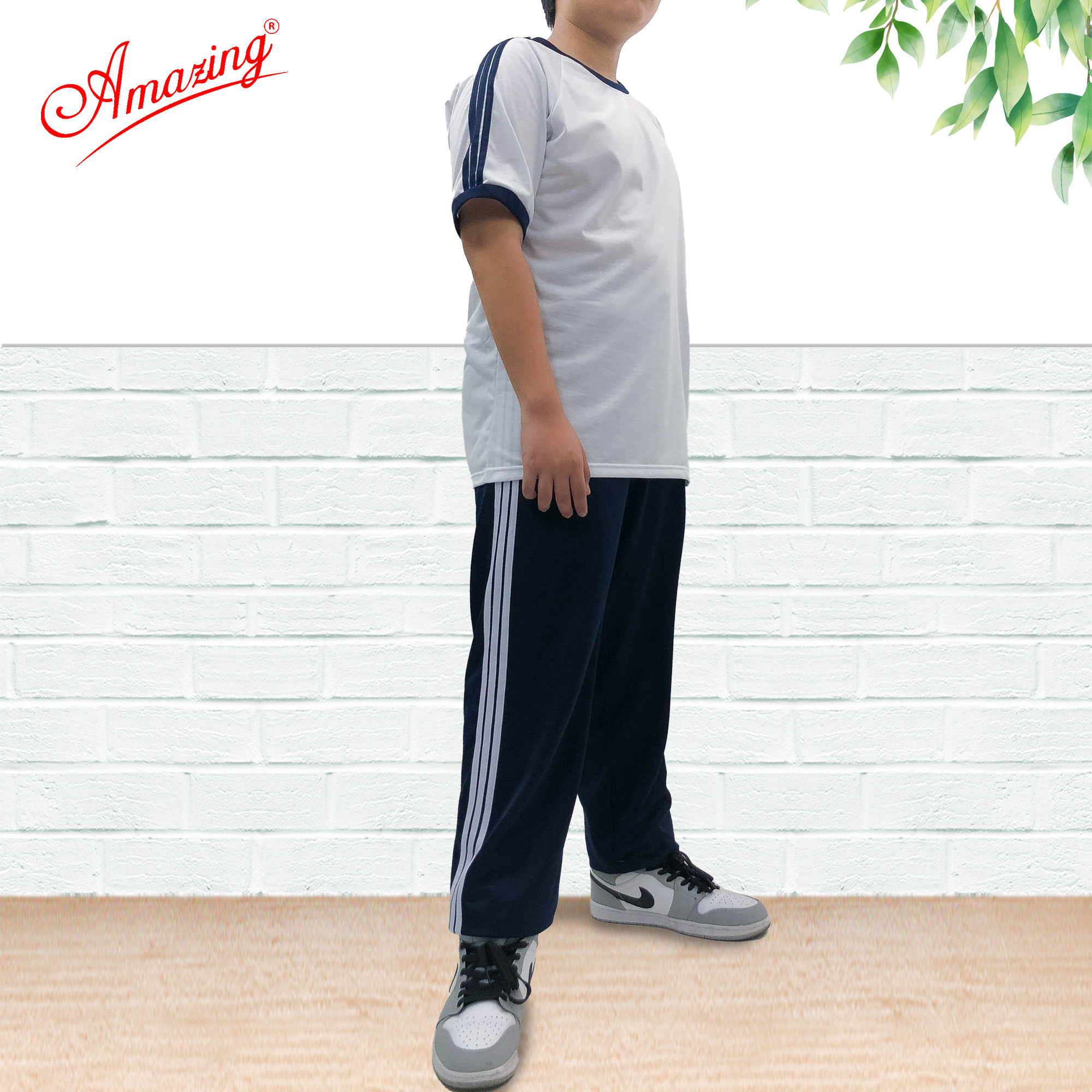 Quần thể dục 3 sọc cho nam, đồ thể thao nam nữ các cấp, vải thun cào, thương hiệu Amazing, big size 110kg