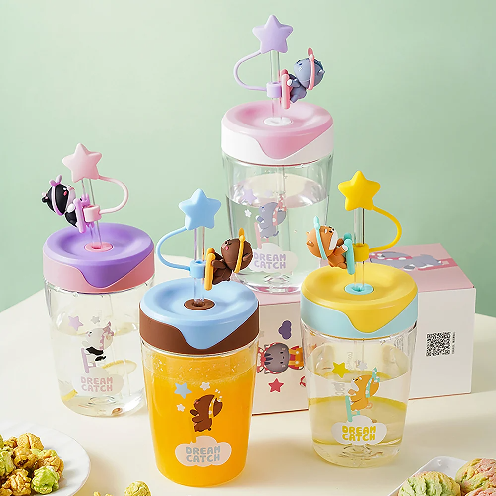Ly nhựa LocknLock Dream Catcher 520ml ABF779, Hàng chính hãng, có nắp đậy và ống hút - JoyMall