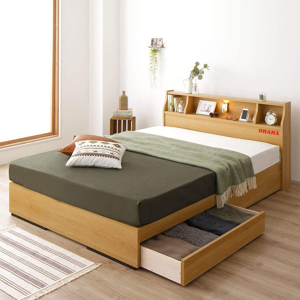 Giường ngủ gỗ Công Nghiệp Cao Cấp OHAHA chuẩn Nhật - Yellow