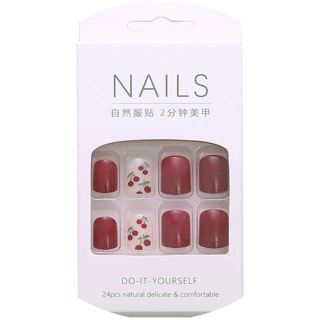 COMBO 2 Hộp Móng Tay Giả, Nail Giả Kèm Keo Dán Móng Siêu Bền Cho Phái Đẹp - Tặng 1 kìm bấm móng hình thú ( giao ngẫu nhiên )