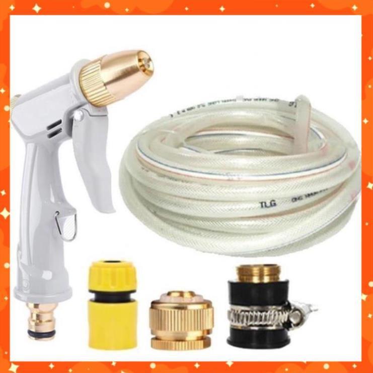 Bộ dây vòi xịt nước tưới cây rửa xe,tăng áp 3 lần, loại 3-5m 206846
