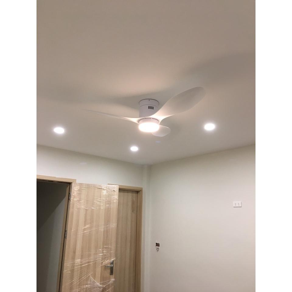 Quạt Trần 3 Cánh Cho Chung Cư Trần Thấp,Động Cơ DC 6 Tốc Độ,Thiết Kế Hiện Đại