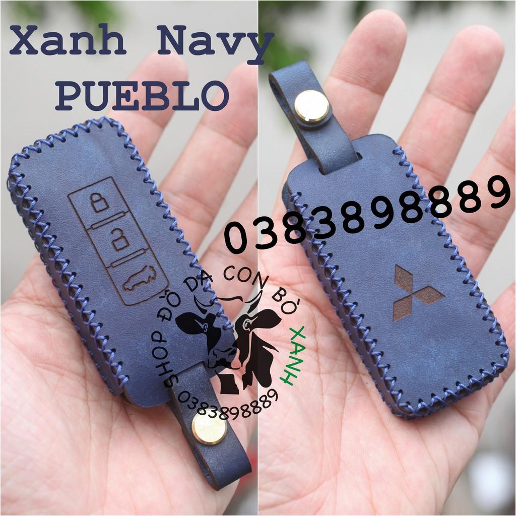 Bao da dành cho Chìa Khoá Mitsubishi Xpander, Outlander, Triton, Attrage, Mirage, Pajero Sport handmade Da Thật 003
