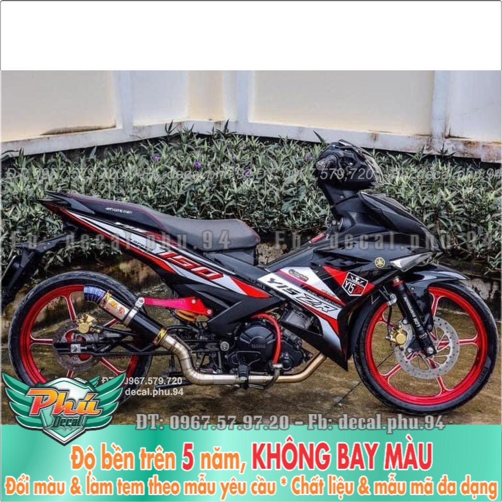 Tem rời Exciter 150 Y15zr đỏ đen trắng -1