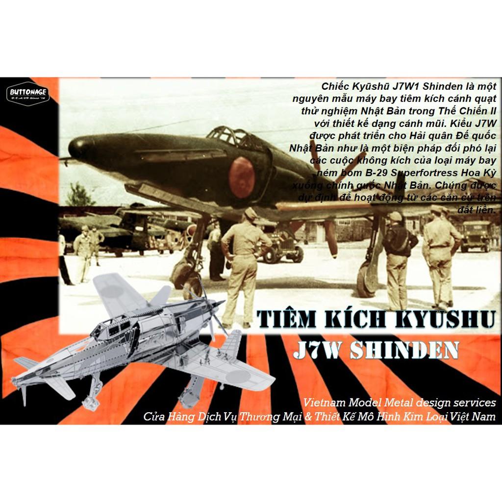 Mô Hình Lắp Ráp 3d Máy bay Tiêm Kích Kyushu J7W Shinden - Nhật