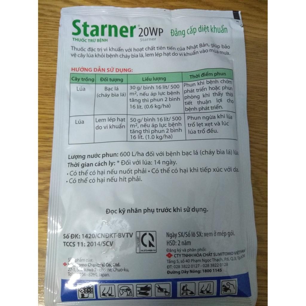 Thuốc trị thối lá và diệt khuẩn Starner 20wp. gói 100gram.
