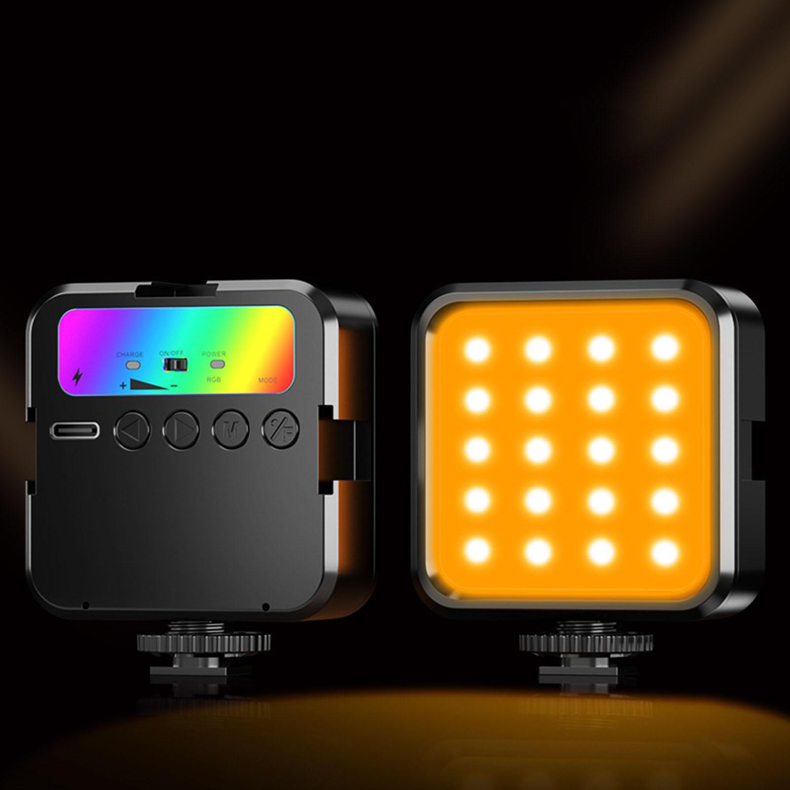 RGB LED Video Light Panel Light Dimmable Camera Lighting for Camera Makeup