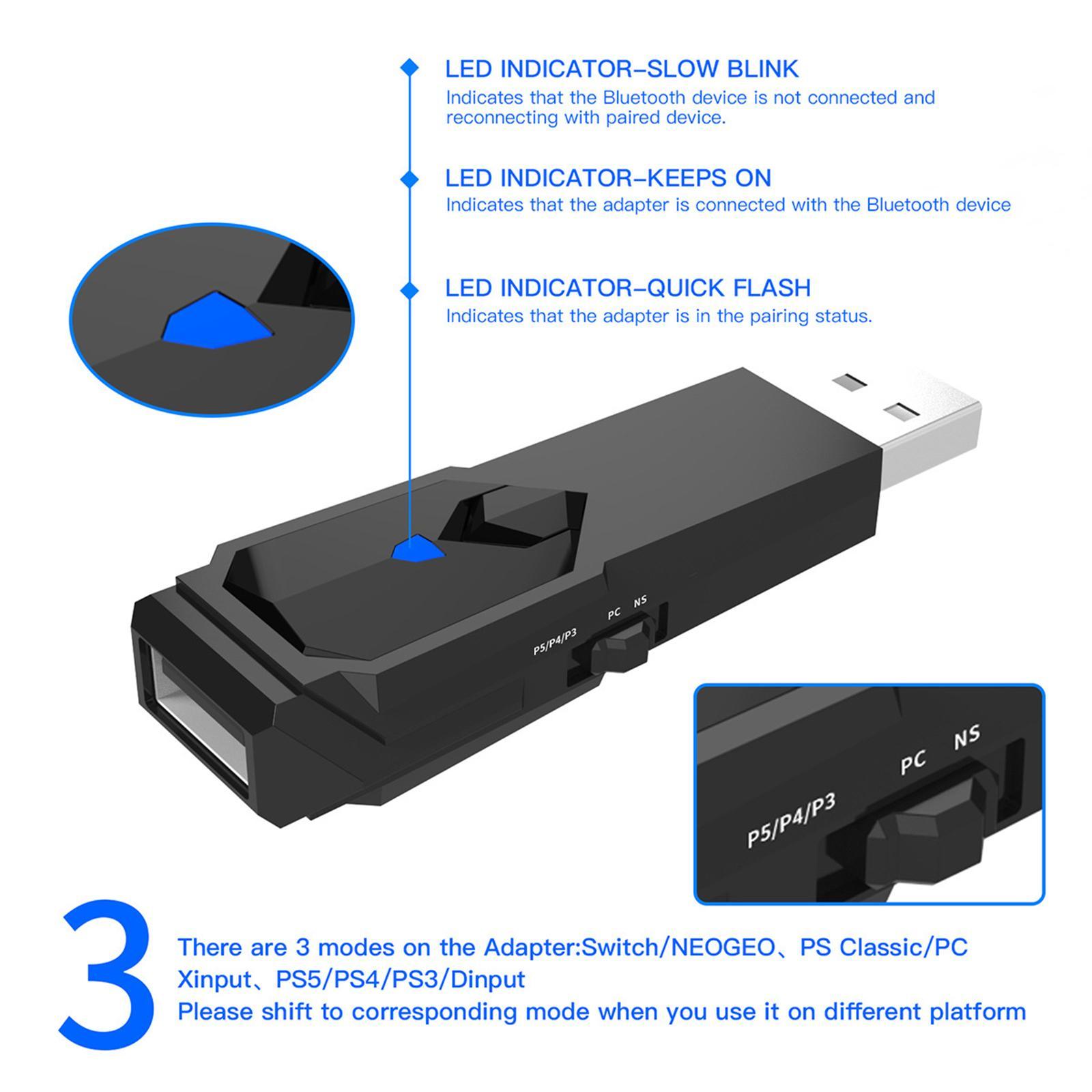 Bluetooth Stereo Wireless Audio Receiver USB PC Adapter