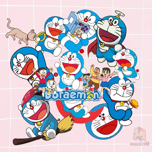 Miếng Dán Stickers In Hình Truyện Doraemon