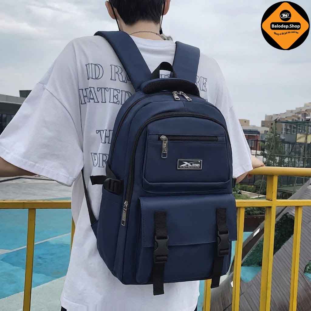 Balo Trung Học Đựng Laptop 15.6 Inch Chống Nước Xbags Dark Blue Cao Cấp Hiện Đại, Trẻ Trung, Cá Tính XB3202! - 3
