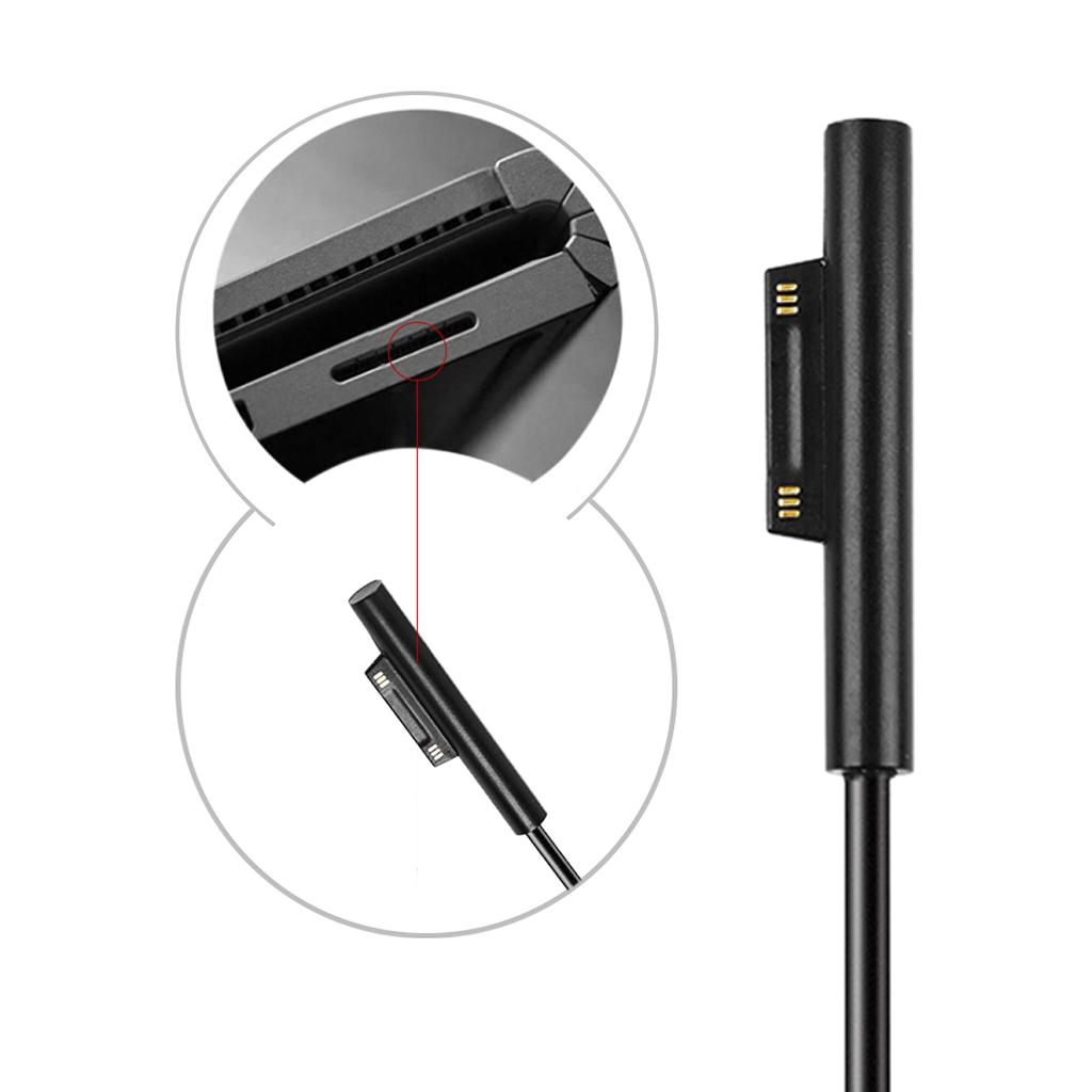 4x Connect For Microsoft Surface Pro 7/6/5/4/3 With USB-C 15V 4A Cable