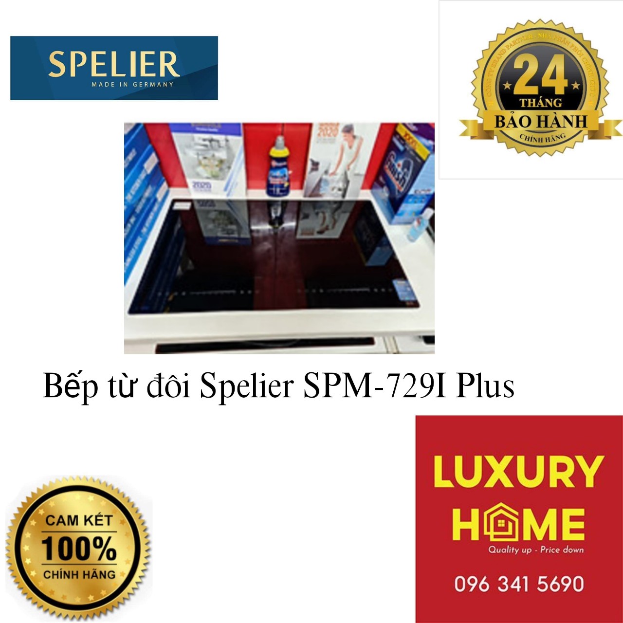 Bếp từ đôi Spelier SPM-729I Plus - Hàng Chính Hãng