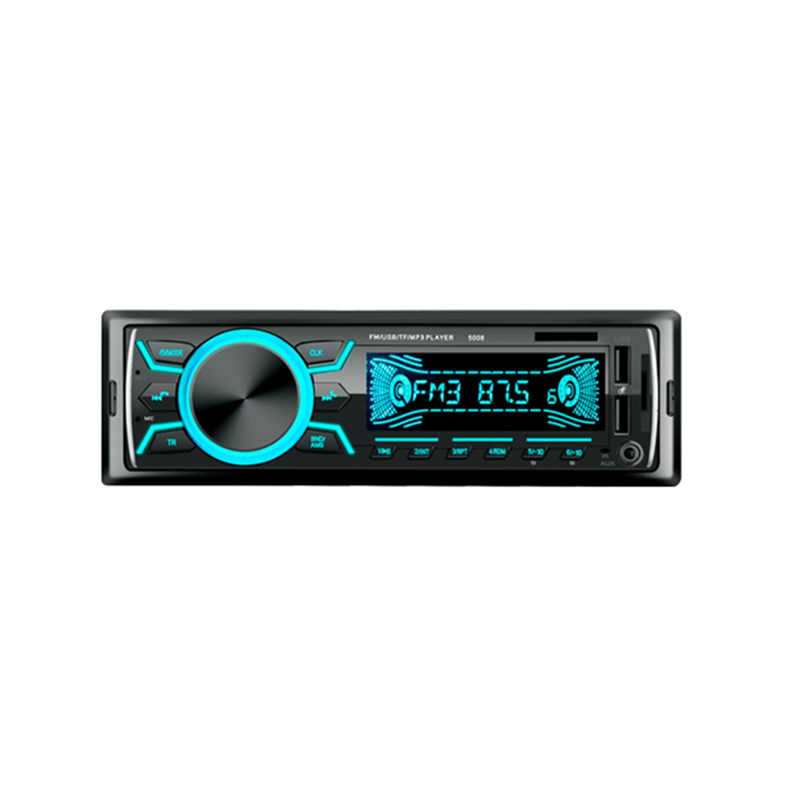 7 Colored Led Car Stere Radio BT Autoradio Dual USB Fast Charge USB Stereo Audio MP3 ID3 WMA AUX-IN TF A2DP