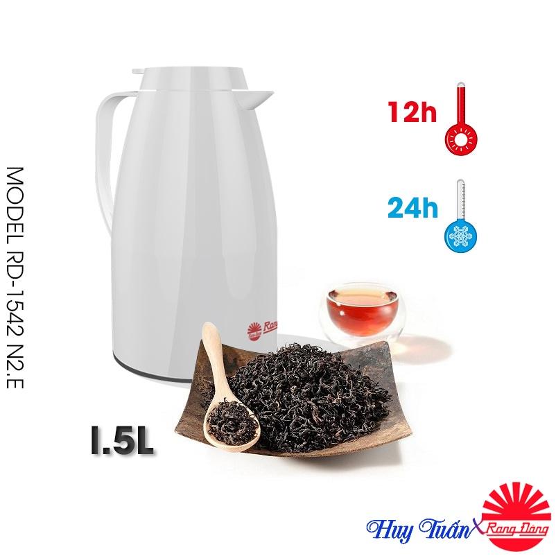 Phích pha trà 6 lớp giữ nhiệt lên tới 12h RD 1542 N2.E - chính hãng Rạng Đông - dung tích 1.5 lít