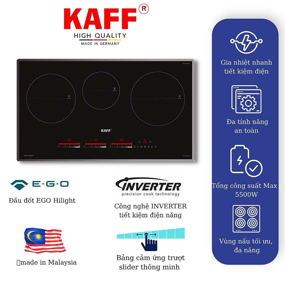 Bếp âm từ đa điểm nhập khẩu Malaysia KAFF KF-IG3001II - Hàng chính hãng