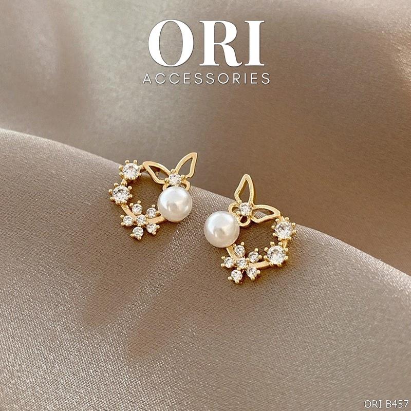 Bông tai nữ dáng nhỏ cánh bướm Aretha thời trang xinh xắn ORI ACCESSORIES B457