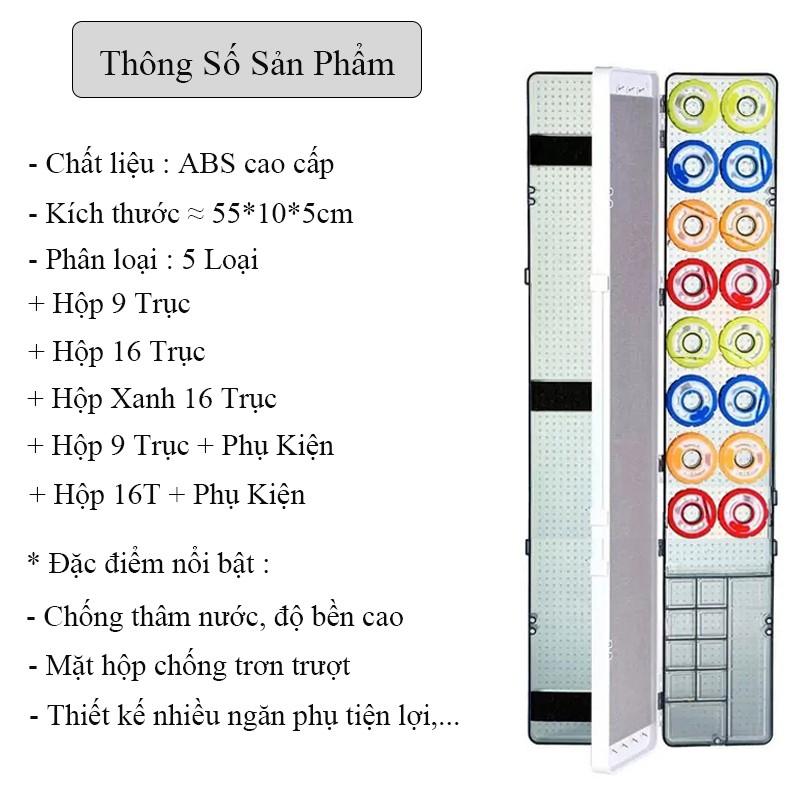 Hộp Đựng Phụ Kiện Câu Đài - Hộp đựng phao câu cá ABS đa năng kèm trục Silicon cao cấp HPK-13