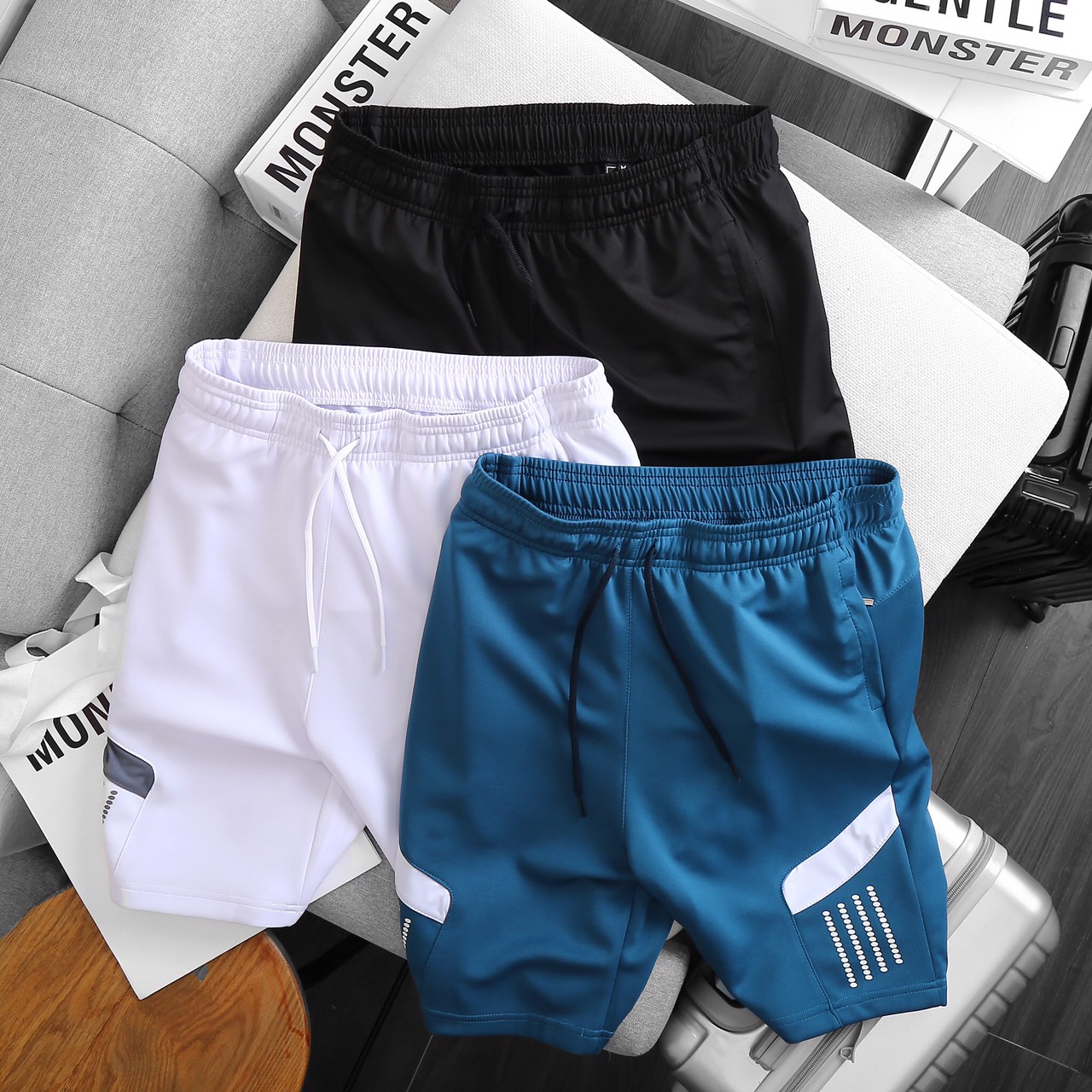 QUẦN SHORT THỂ THAO NAM, QUẦN TẬP GYM, CHẤT THUN THỂ THAO 4 CHIỀU - LZ FASHION - LZPS140