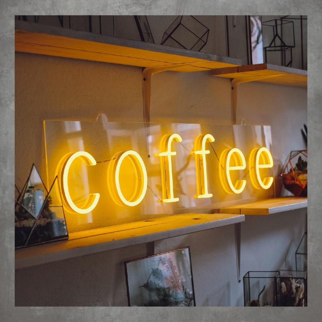 Đèn neon trang trí COFFEE - Phù hợp trang trí tường, để bàn, phụ kiện decor nhà