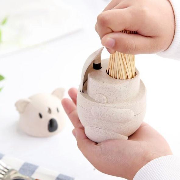 Lọ đựng tăm gấu trúc/ Lọ đựng tăm lúa mạch