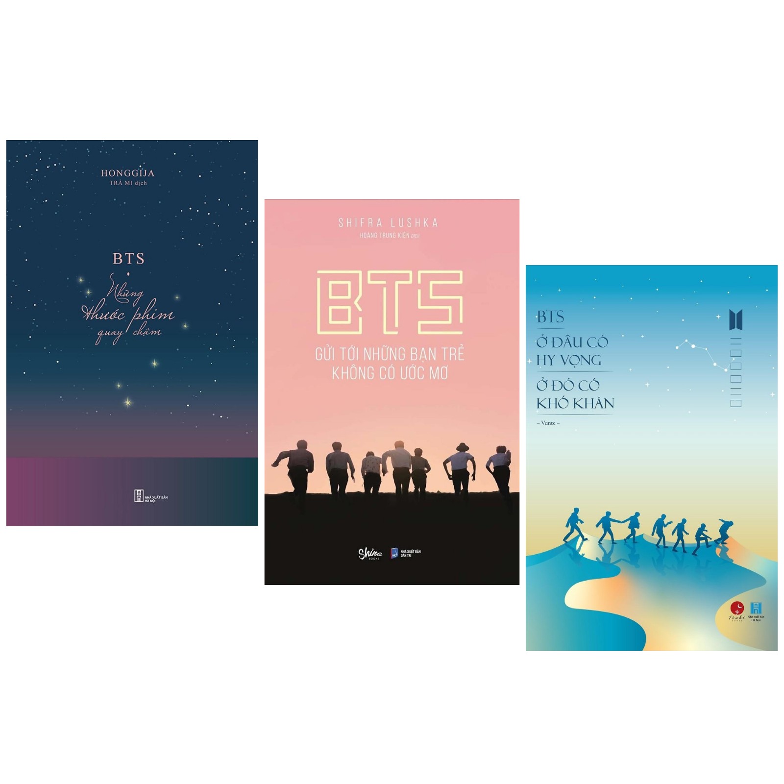 Combo Những Tiểu Sử Hồi Kí Của BTS:  BTS - Những Thước Phim Quay Chậm + BTS Gửi Tới Những Bạn Trẻ Không Có Ước Mơ  + BTS - Ở Đâu Có Hy Vọng Ở Đó Có Khó Khăn/Bộ Đặc Biệt Dành Riêng  Cho Bạn  Trưởng Thành ( Tặng Bookmark Love Life)