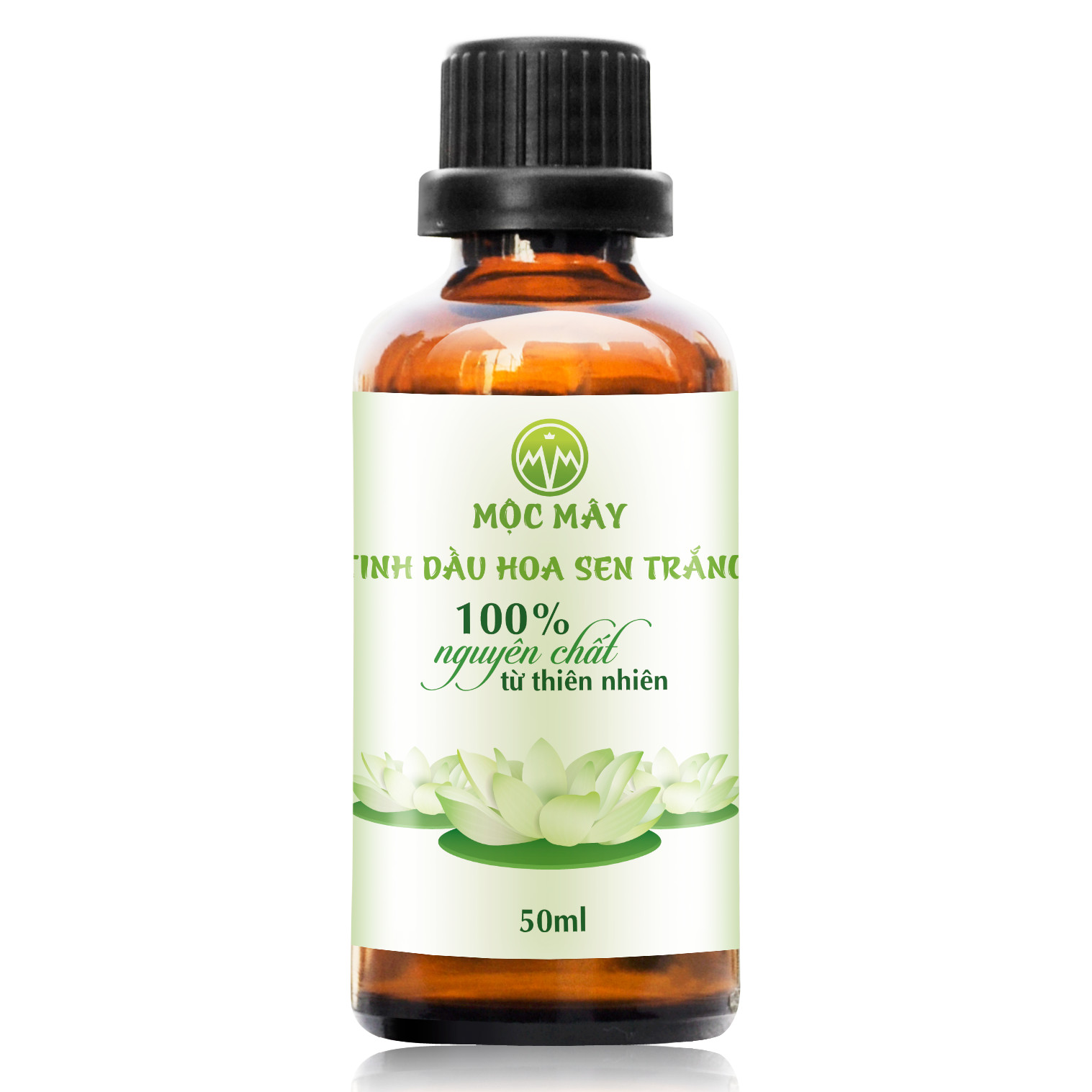 Tinh dầu hoa Sen Trắng 50ml Mộc Mây - tinh dầu thiên nhiên nguyên chất 100% - chất lượng và mùi hương vượt trội - Có kiểm định