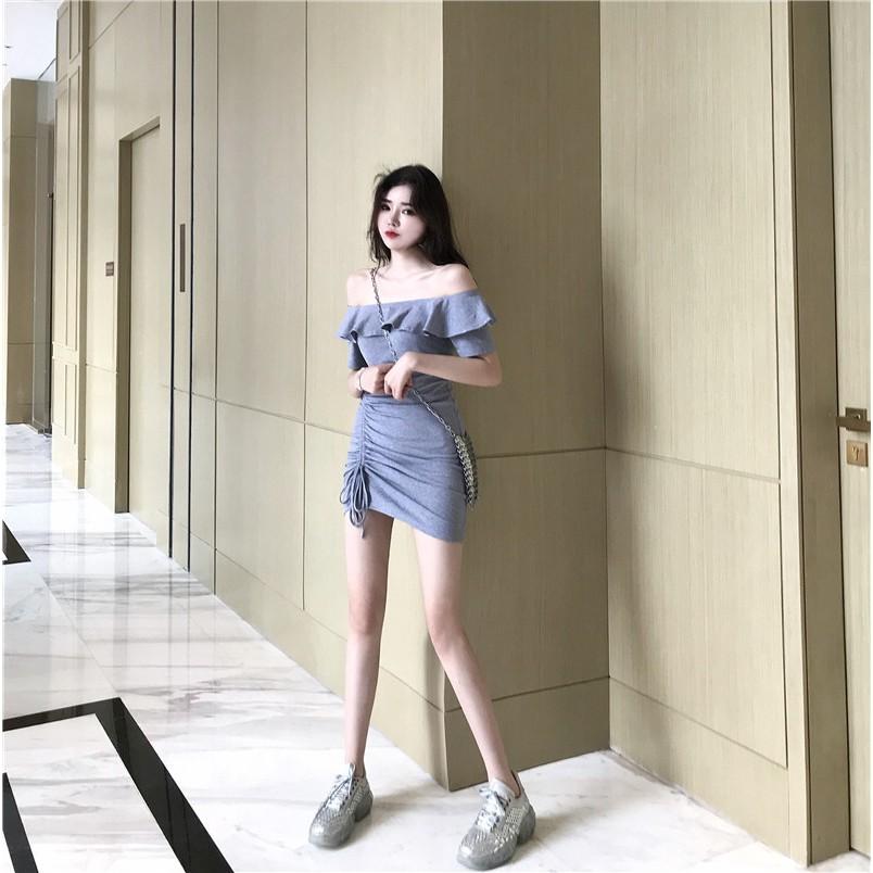 VÁY BODY TRỄ VAI RÚT DÂY THỜI TRANG XIXO - DAM0028