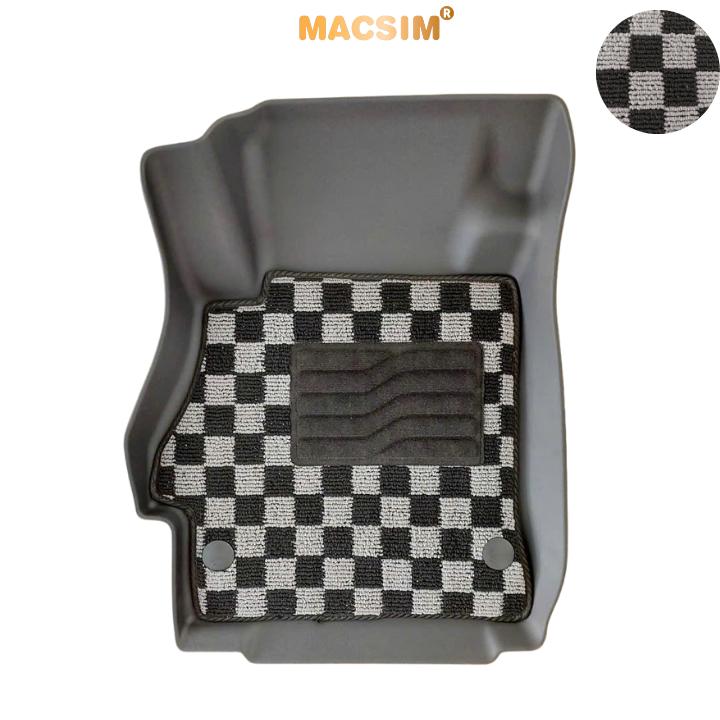 Thảm Lót Sàn 2 Lớp TPE Macsim Nissan Almera 2021+ Chuẩn Form, Bền, Không Mùi ( dệt thô caro 2 lớp sd3 ct)