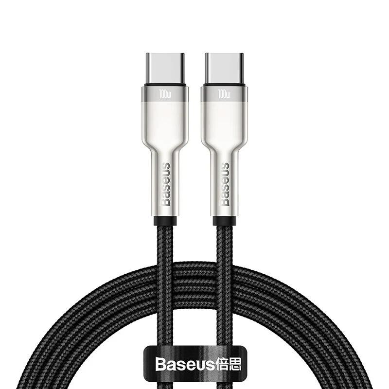 Cáp sạc nhanh 100W Baseus Cafule Metal Data Cable Type C to Type C - Hàng chính hãng.