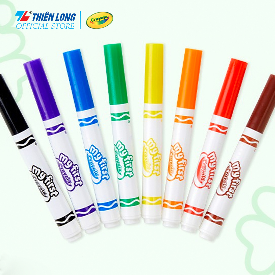 Bộ 8 màu bút lông có thể rửa được My First Crayola 8ct Washable Markers