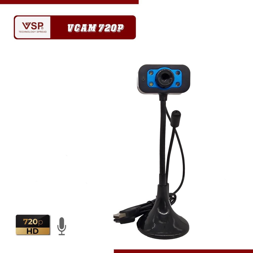 Webcam Vcam 720p chân cao có mic