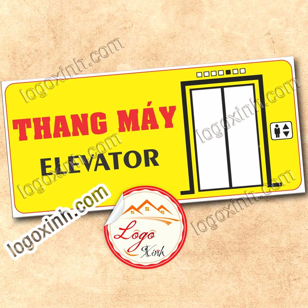 LOGO TEM STICKER BIỂN CHỈ DẪN THANG MÁY ELEVATOR, CHỈ DẪN NƠI CÓ CẦU THANG MÁY