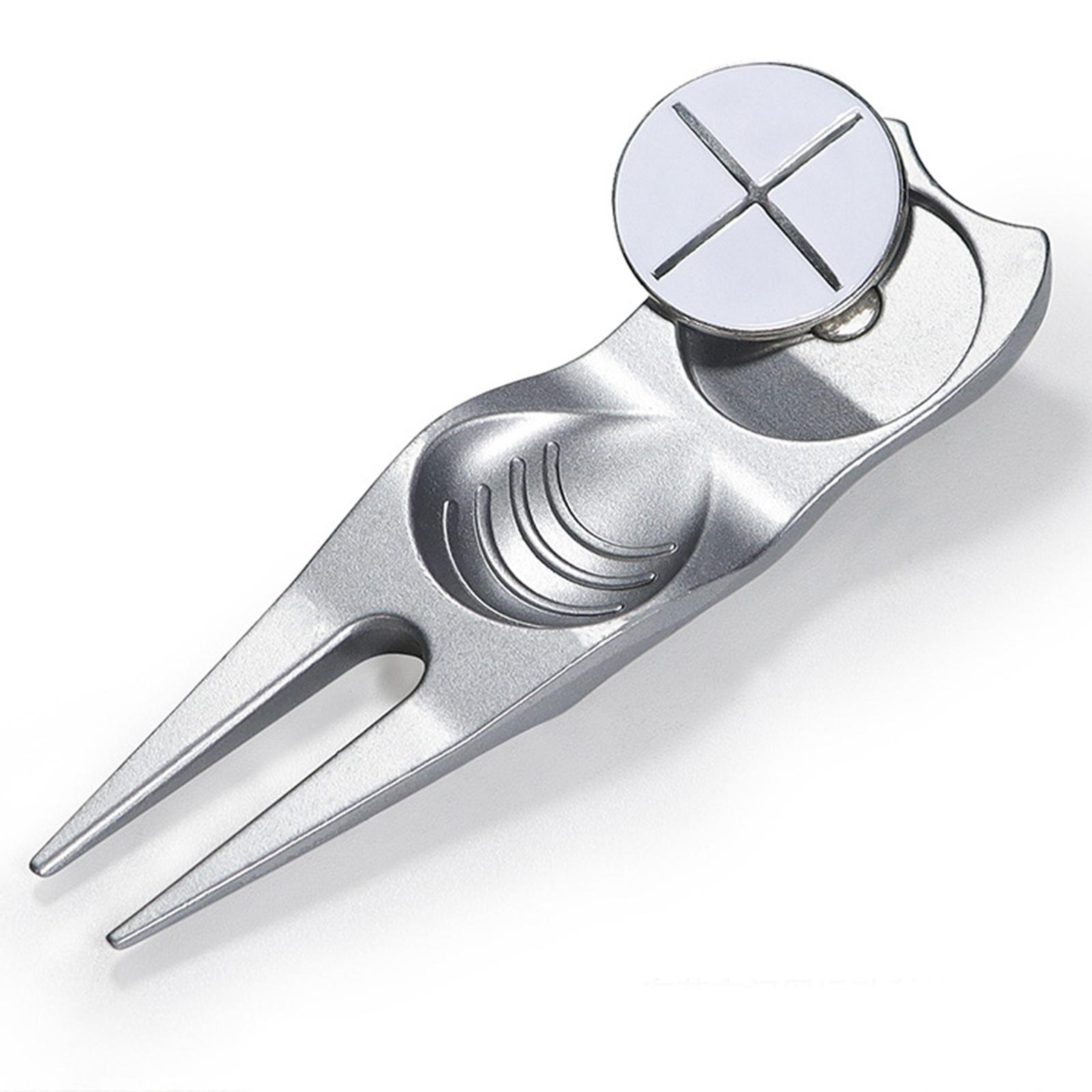 Golf Repair Tool Golf Ball Marker Alloy Putting Tool Portable Golf Accessories Supplies Golf Training Aid Golf Gift