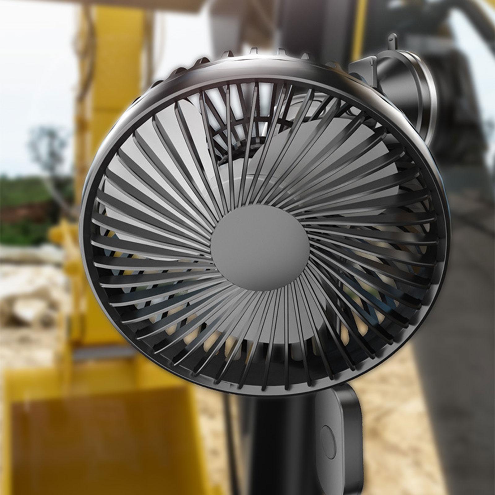 Electric Car Cooling Fan 12V 24V USB Sturdy Black Easily Install Strong Wind