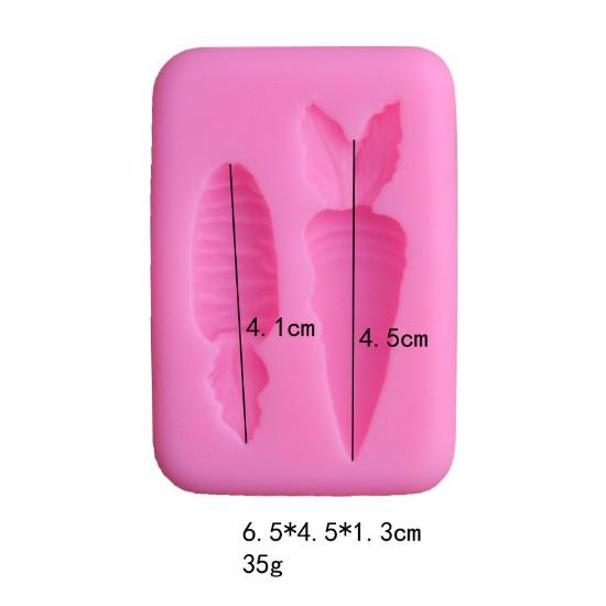 Khuôn silicon làm rau câu 4d bánh 4d mẫu củ cà rốt