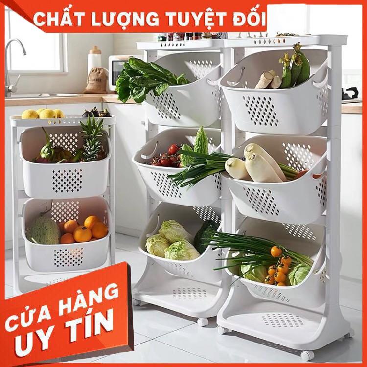 Rổ đựng quần áo 3 tầng có bánh xe