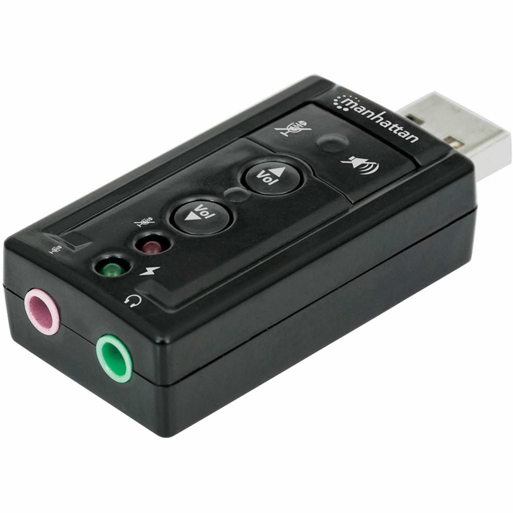 USB CAM Ra Sound 2 Cổng Jack 3.5 Âm Thanh 7.1 Âm Thanh Sóng Động cho PC