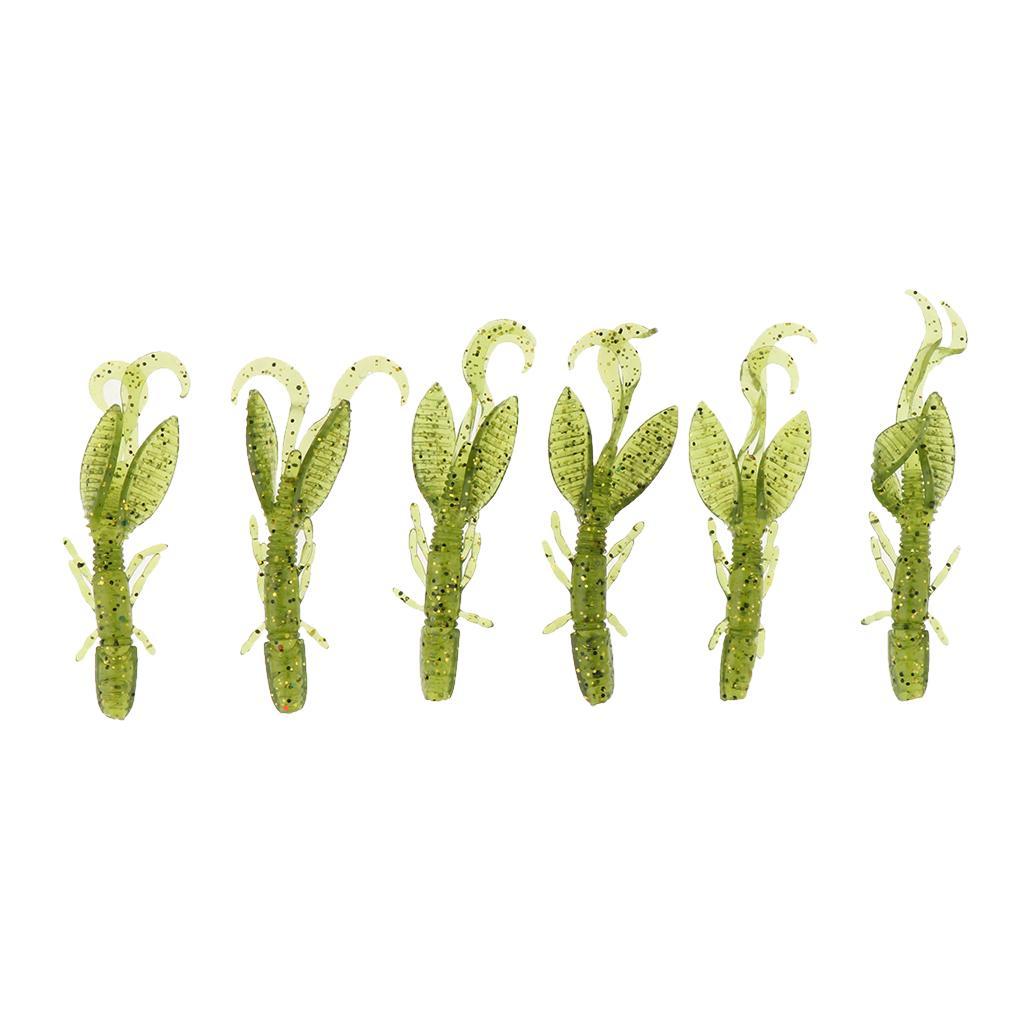 12pcs Soft Worm Lures Shrimp Artificial Fishing Baits Fast Sinking Lobster Crankbaits