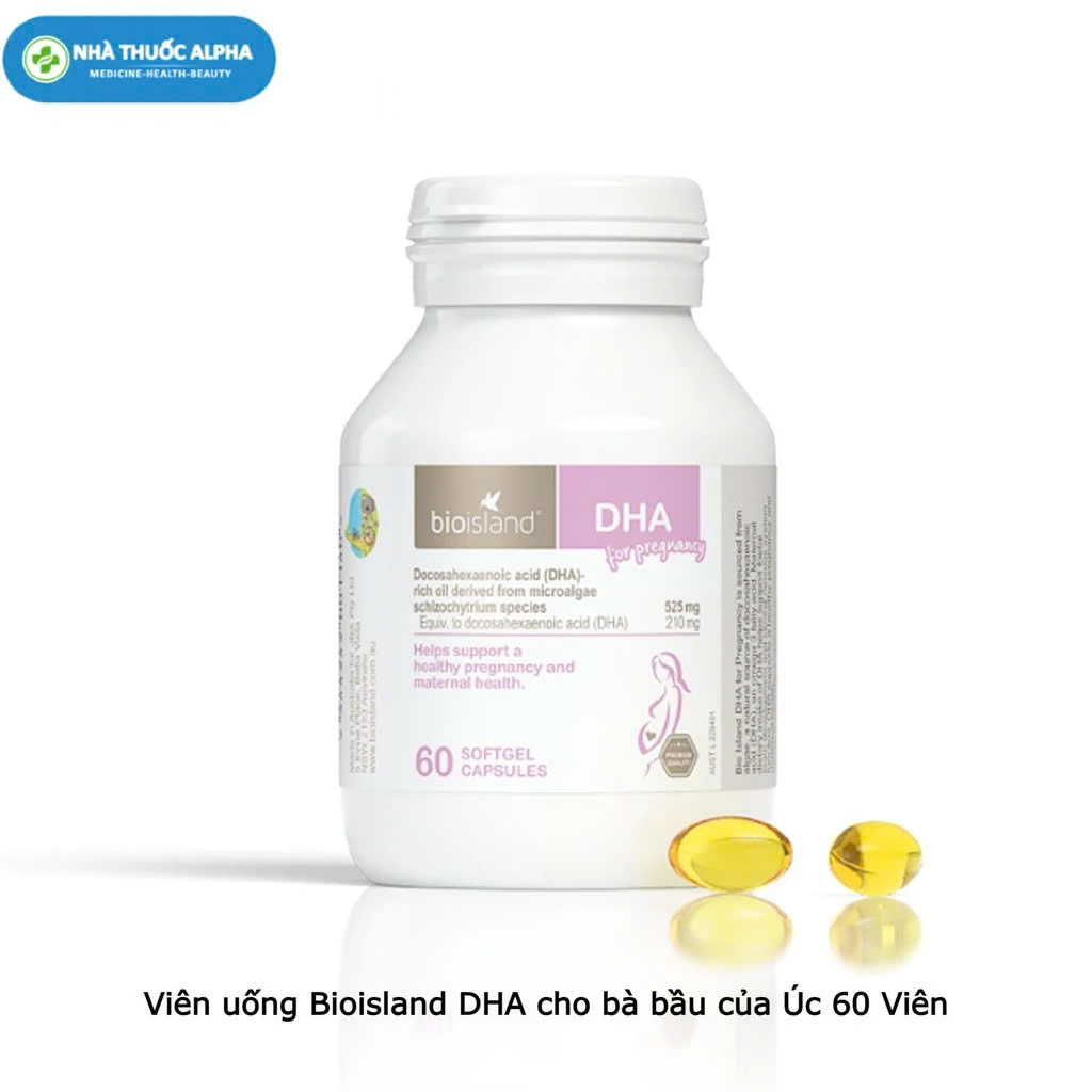 Viên uống Bioisland DHA hỗ trợ cho bà bầu của Úc 60 Viên