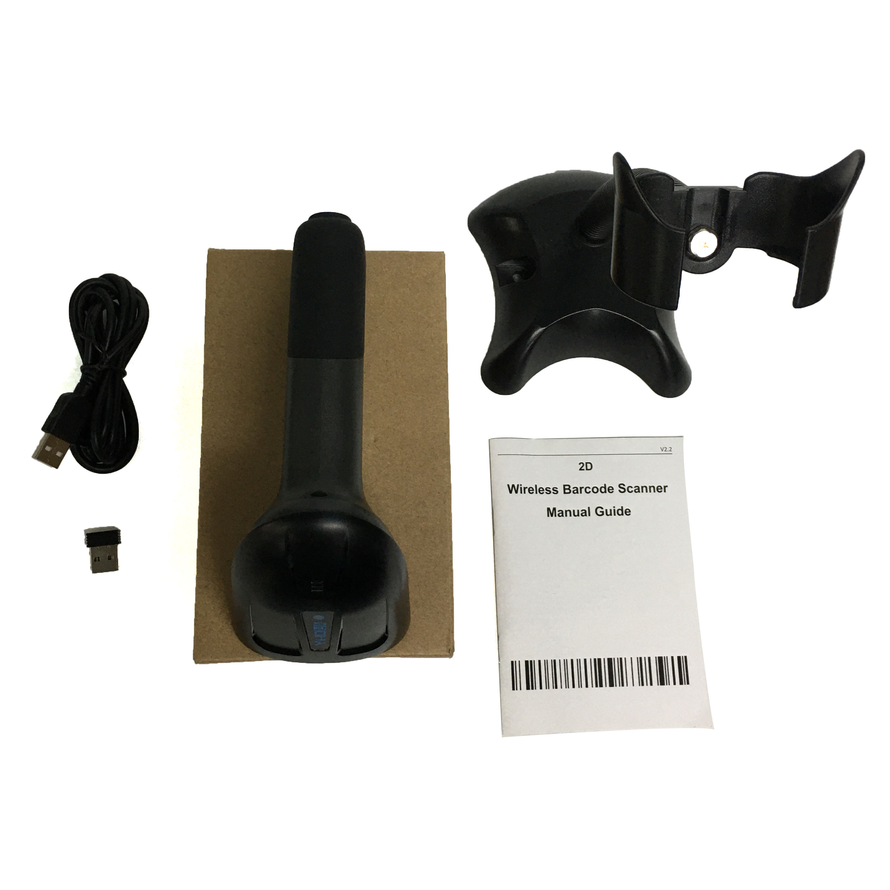 Máy quét mã vạch không dây YHD 6200DW 2D, Máy bắn mã vạch Barcode Qrcode không dây, Đầu đọc mã vạch không dây kết nối USB/ có dây dùng trên Máy tính, Laptop - Hàng nhập khẩu